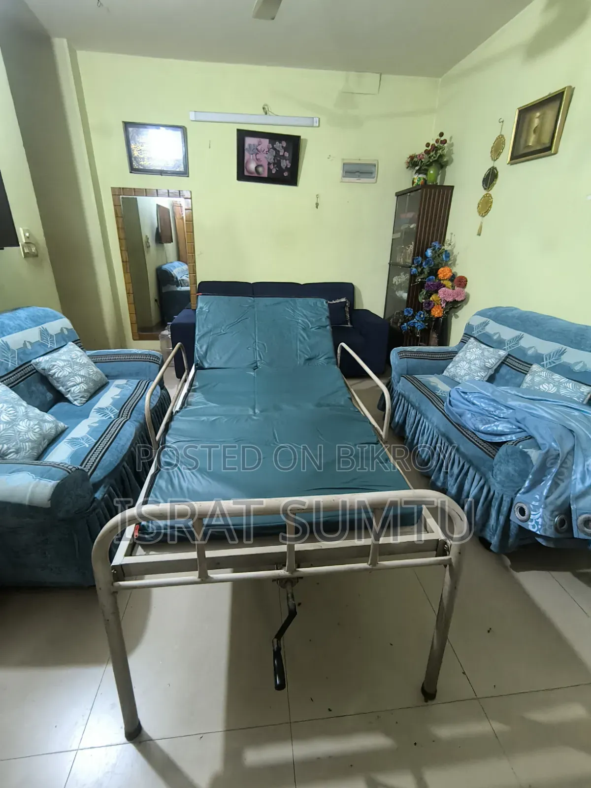 Hospital Patient Bed for Sale – Adjustable With Safety Rail