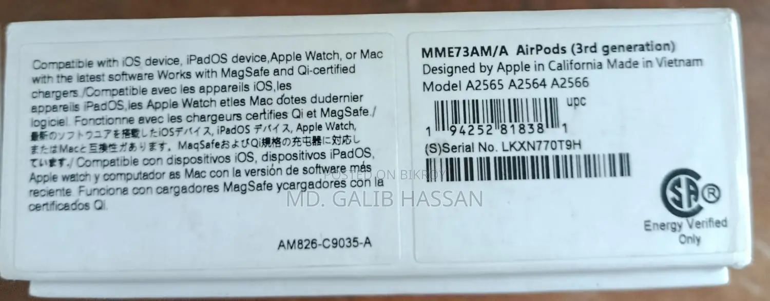 Apple Airpods (3rd Generation) Authentic*
