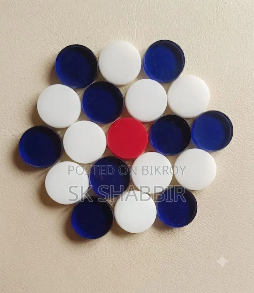 Carrom Guti 10 MM, Made in India 19 Pics. EXTRA 5 PICS