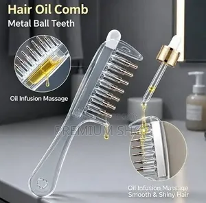 Hair Oil Applicator Comb With Metal Ball Teeth