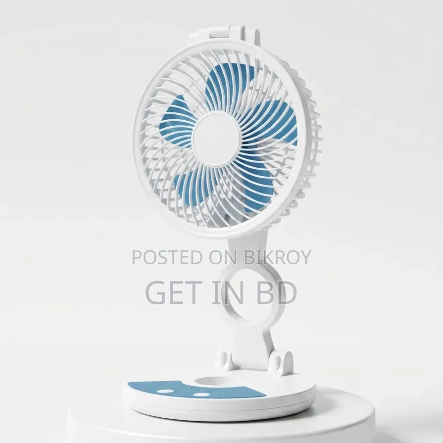 ZT Rechargeable Folding Desktop Fan With an Integrated LED Light
