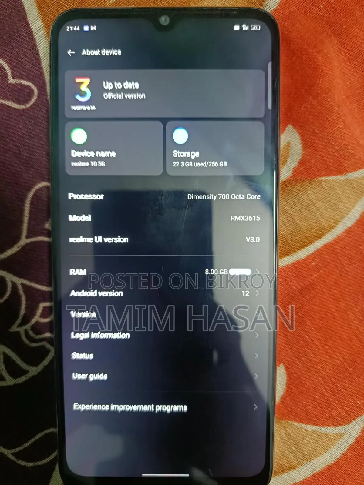 Realme 10 5G 256 GB Silver