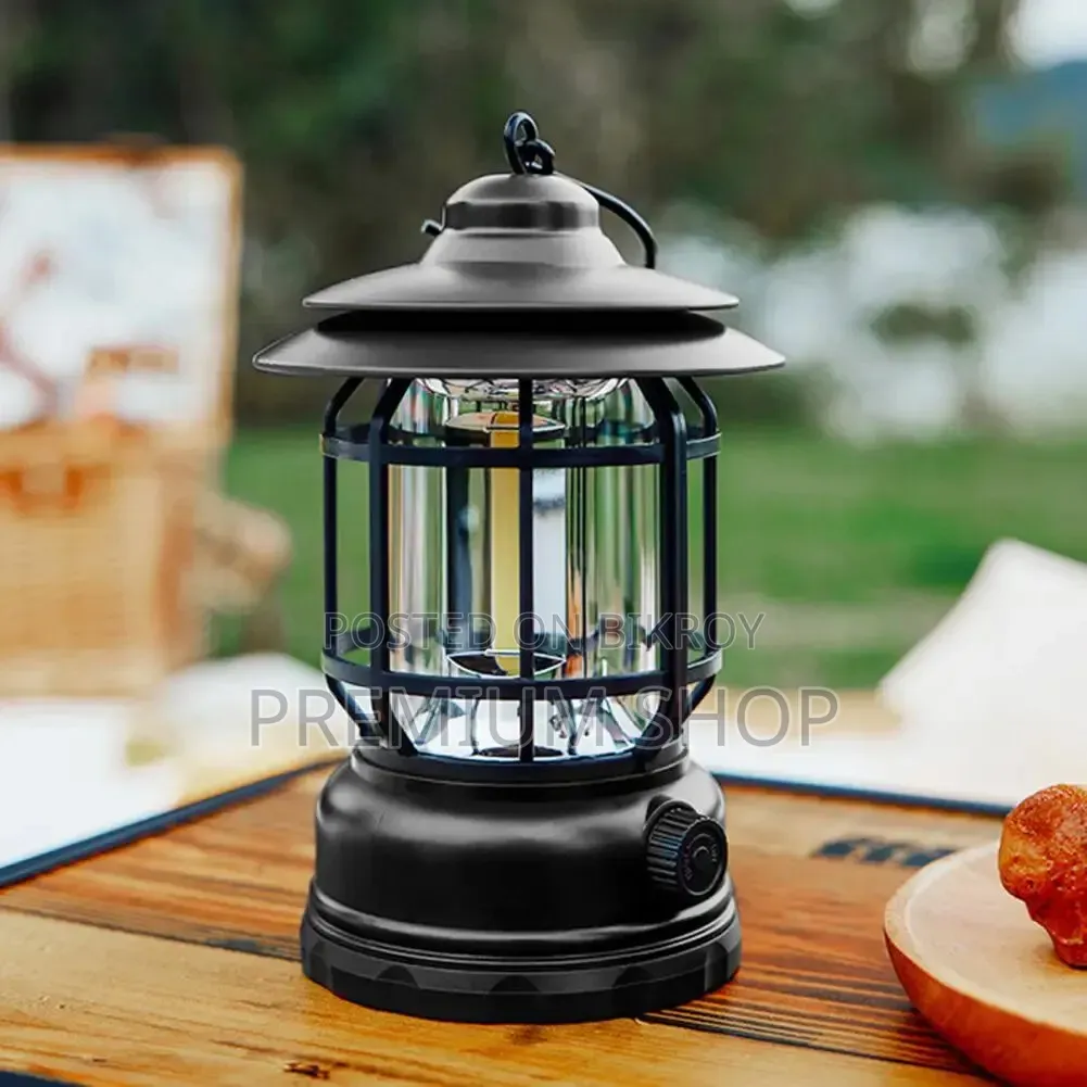 Portable Rechargeable Vintage LED Camping Lantern Light