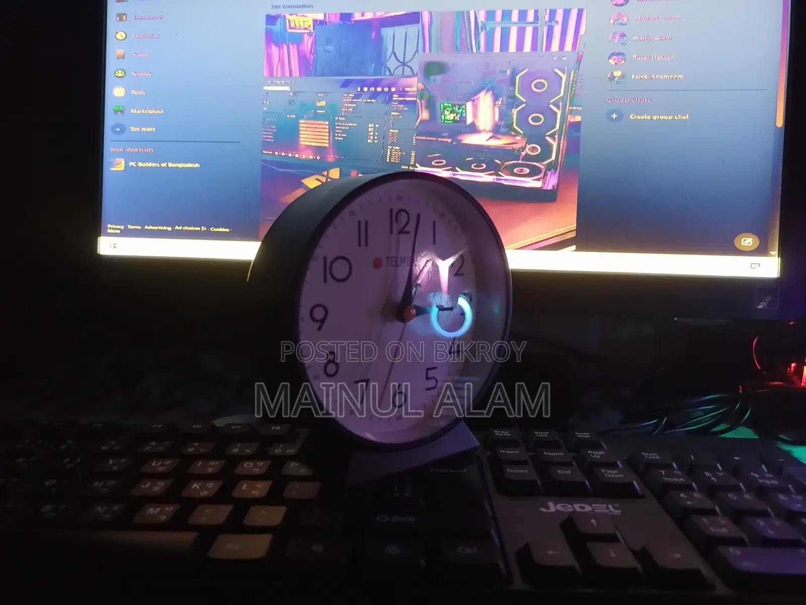 Telmidip Analog Table Clock With Alarm বিক্রি করা হচ্ছে।