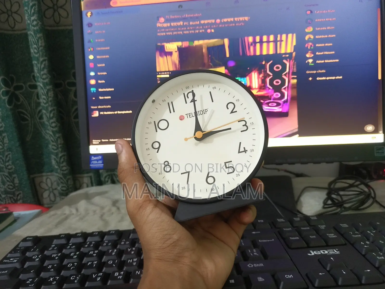 Telmidip Analog Table Clock With Alarm বিক্রি করা হচ্ছে।
