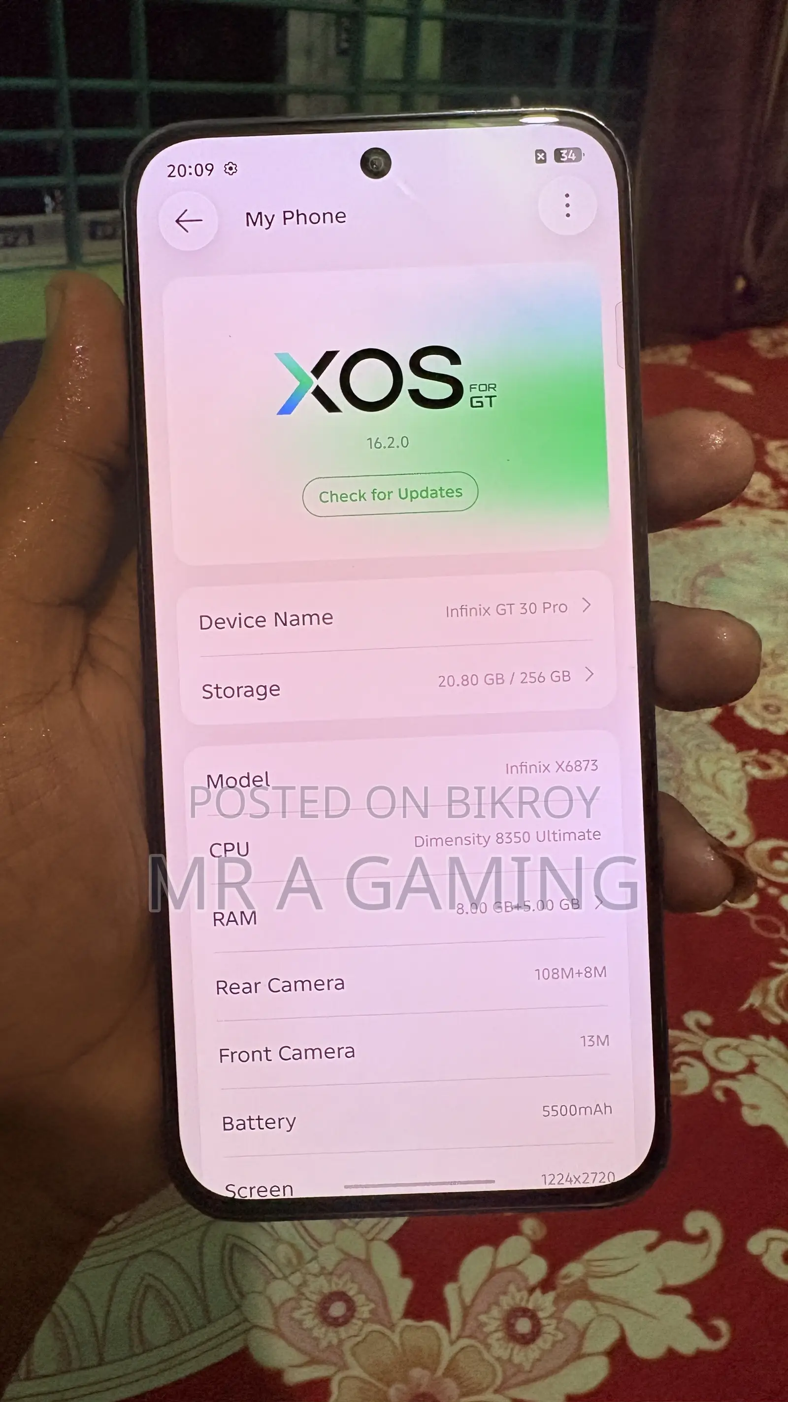 Infinix GT 30 Pro 5G 256 GB White