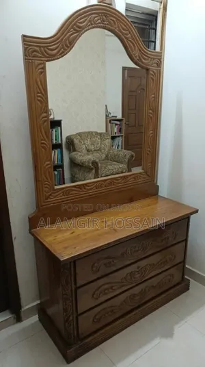 মজার খোদাই করা সেগুন কাঠের ড্রেসিং ইউনিট