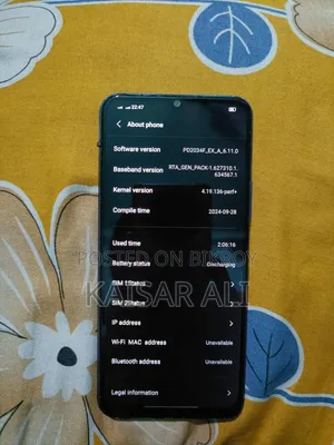 Vivo Y20 64 GB Blue