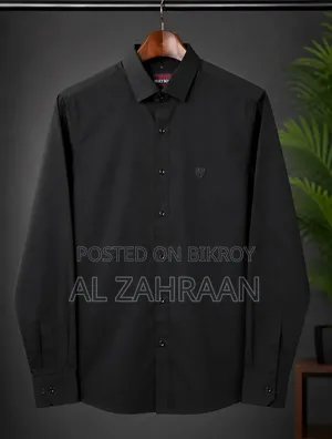 Premium Cotton Fabrics Black Shirt for Men