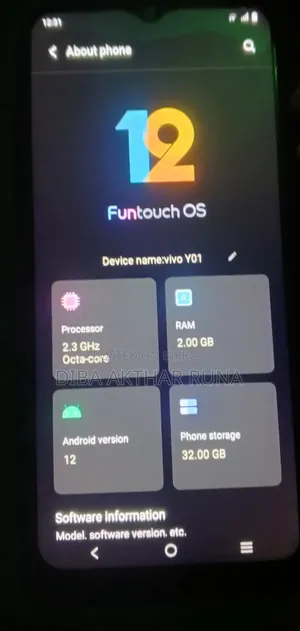 Vivo Y01 32 GB Black