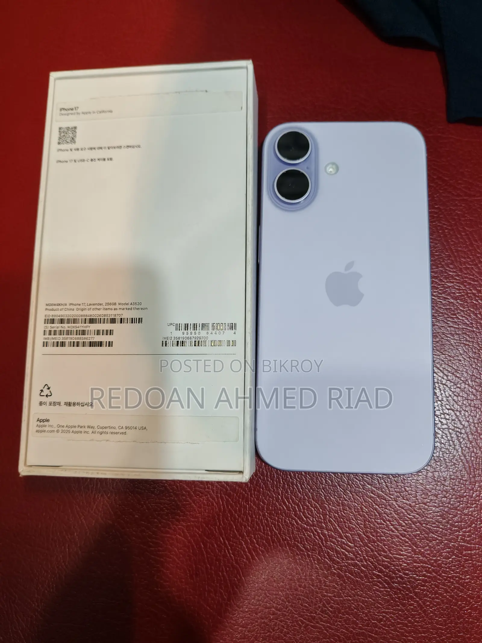New Apple iPhone 17 256 GB