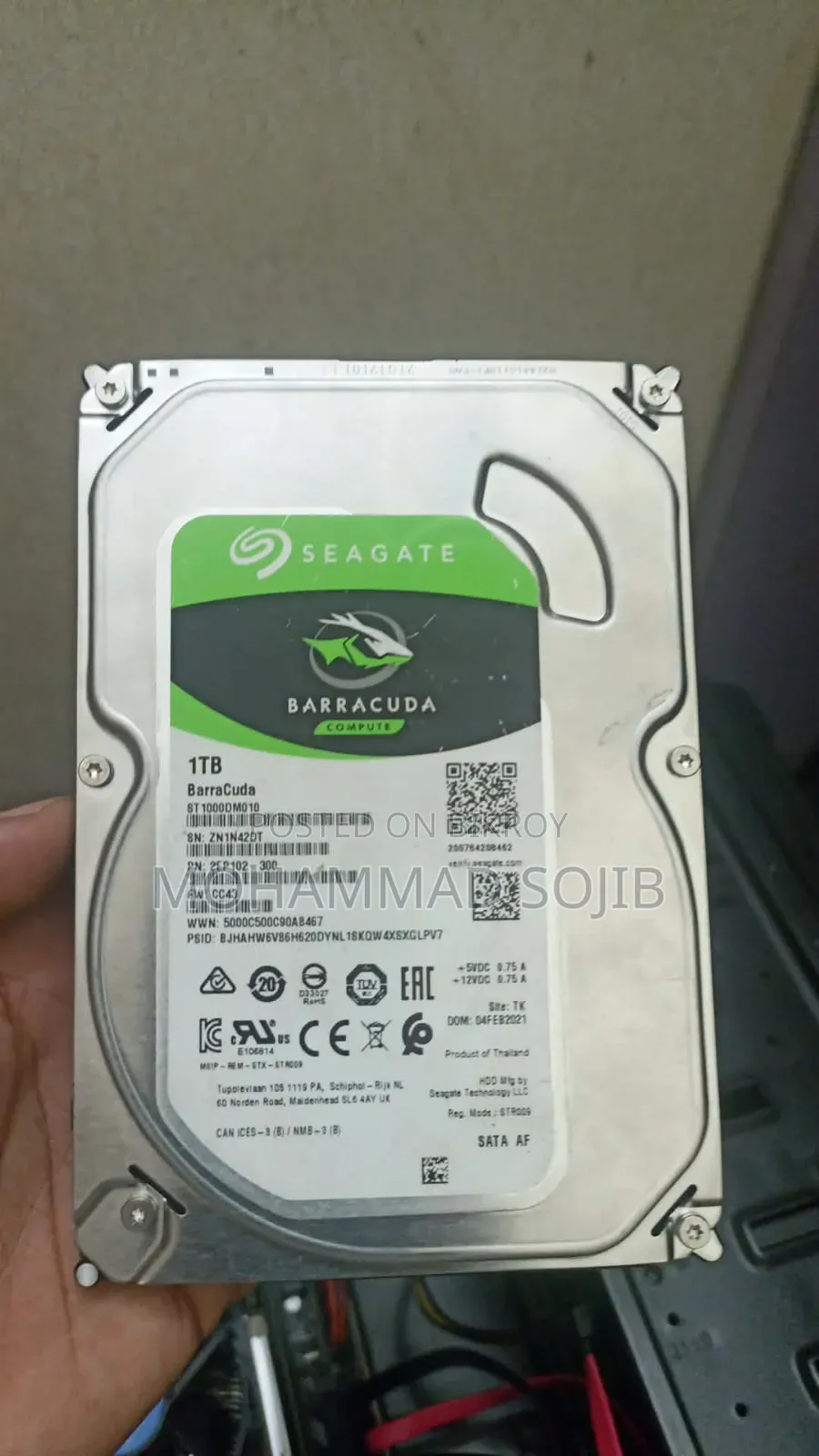 Seagate Internal 1TB SATA Barracuda HDD