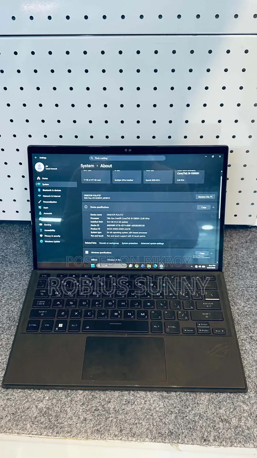 Laptop Asus ROG Flow Z13 GZ301 16GB Intel Core i9 SSD 512GB