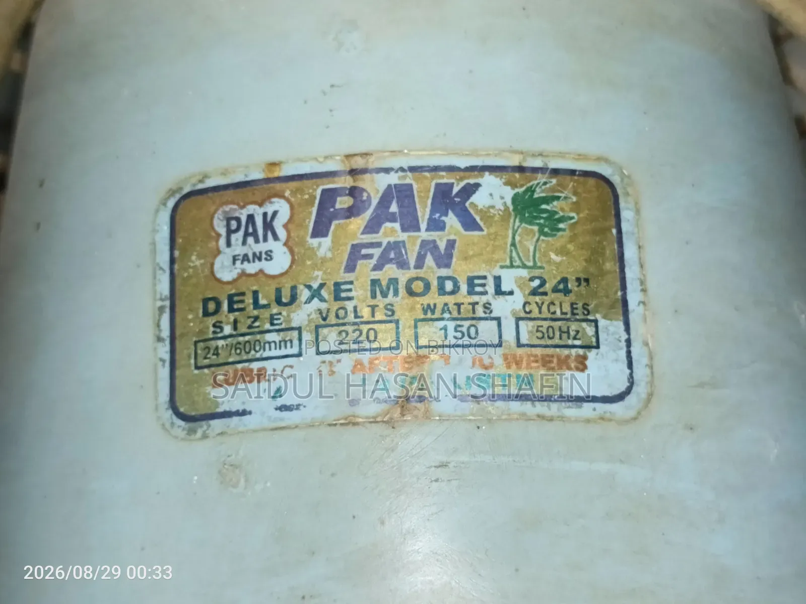Pak Stand Fan