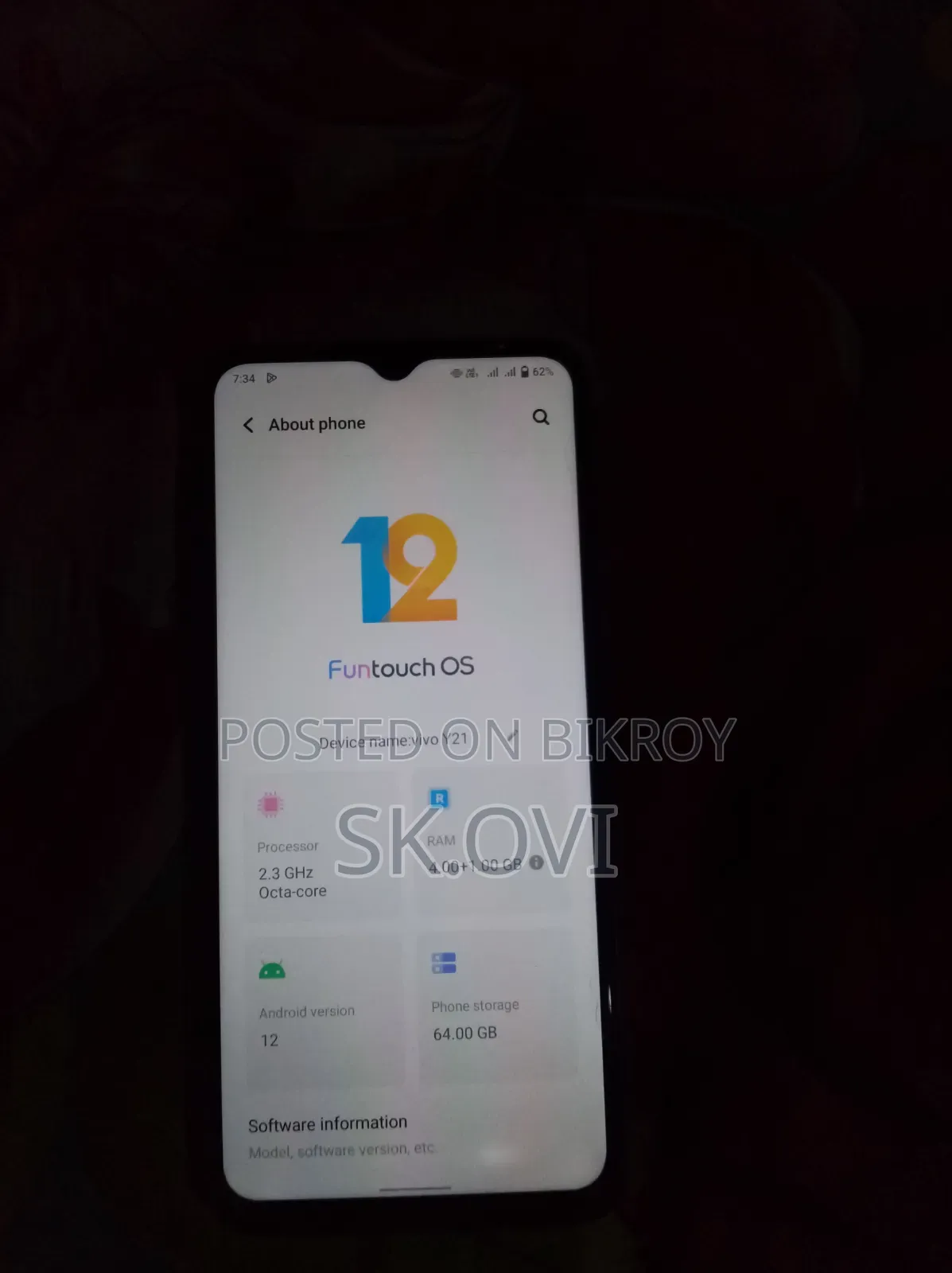 Vivo Y21 64 GB Blue