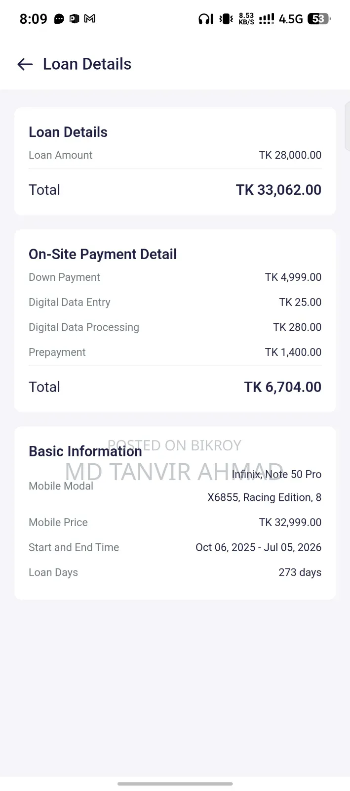 Infinix Note 50 Pro 4G 256 GB