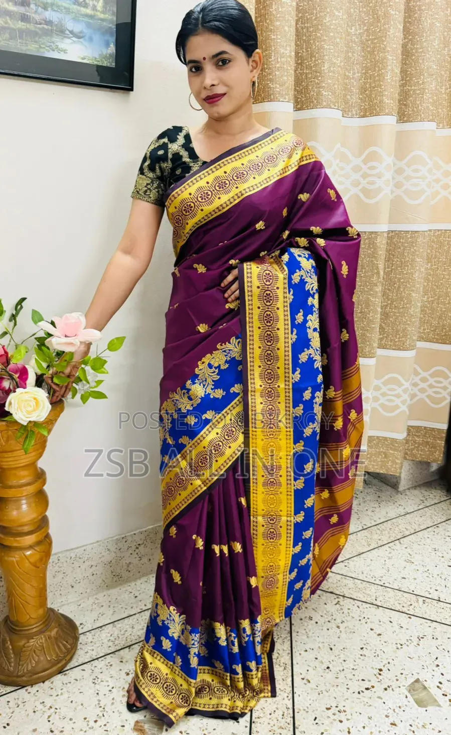 সিল্ক কাতান শাড়ি