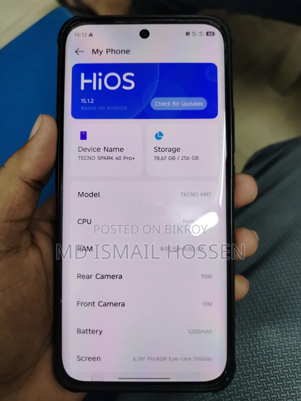 Tecno Camon 40 Pro 4G 256 GB Black