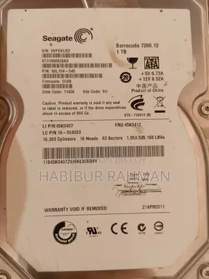 Seaget 1 TB Hard Disk
