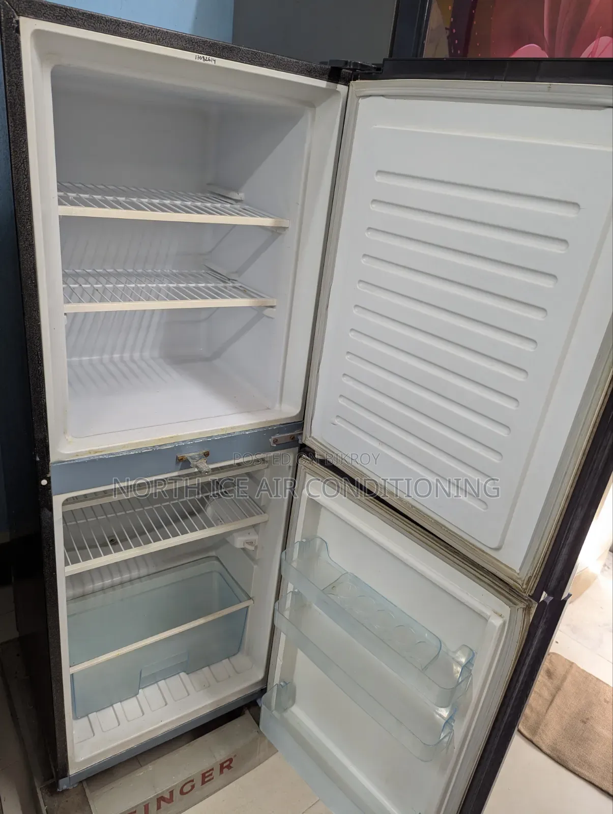 Vision Red Colour Glass Door Frost Fridge 223 Ltr.