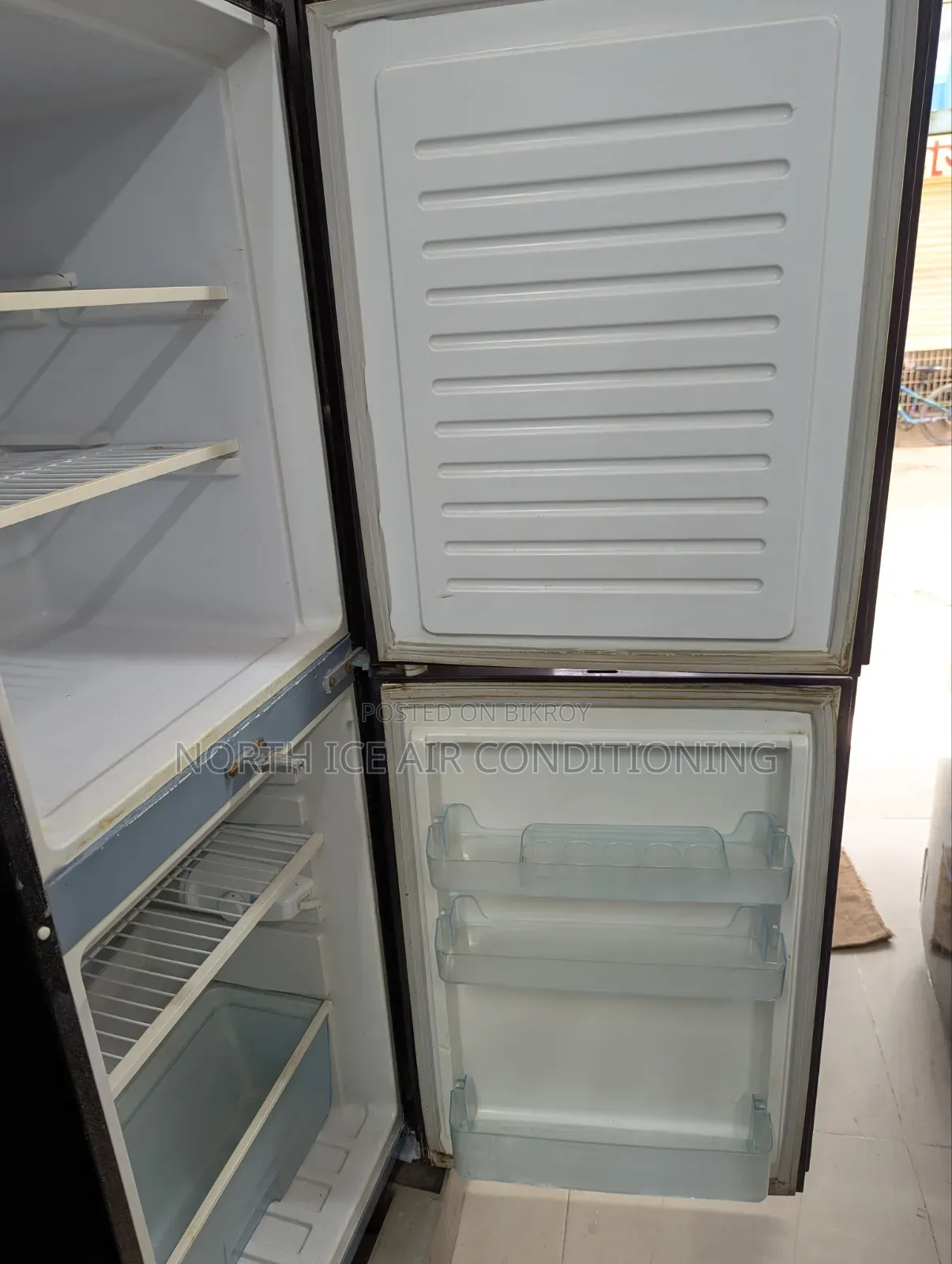 Vision Red Colour Glass Door Frost Fridge 223 Ltr.