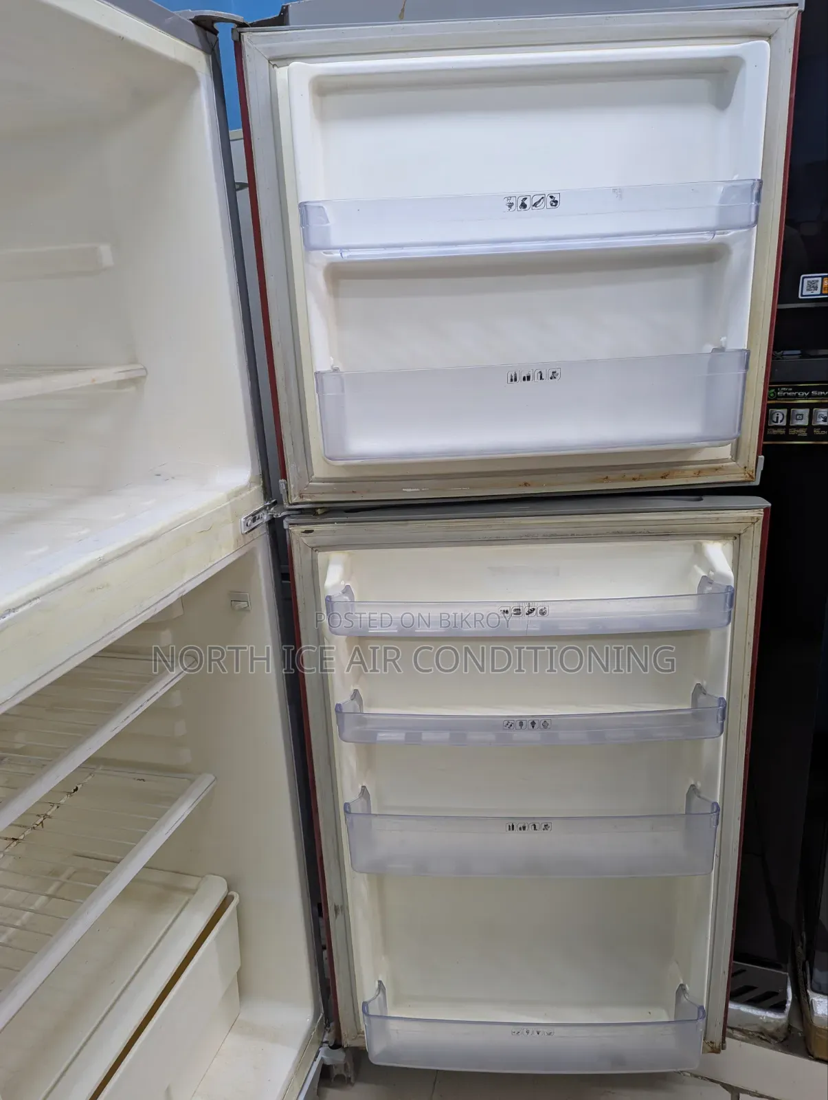 Walton Red Colour Frost Fridge  341 Ltr.