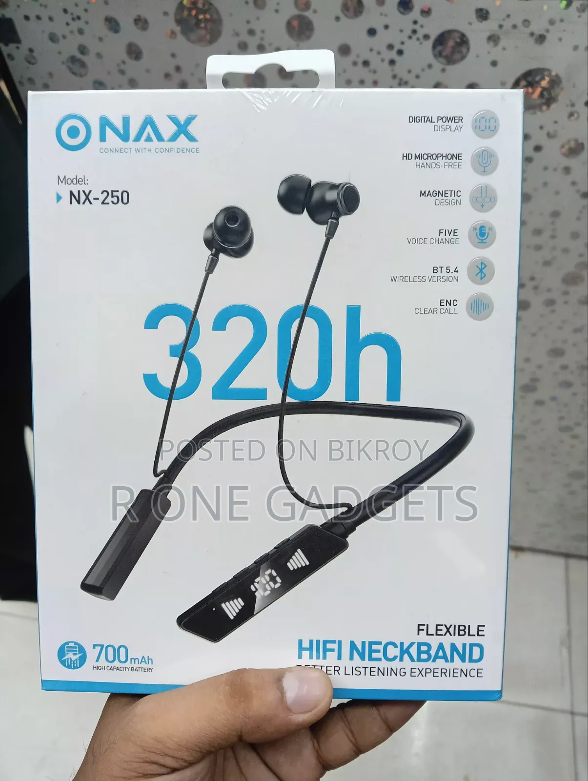 Onax Nx- 250 নেক ব্যান্ড ৩২০ ঘণ্টা