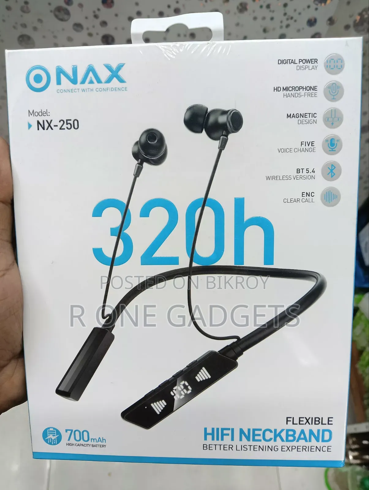 Onax Nx- 250 নেক ব্যান্ড ৩২০ ঘণ্টা