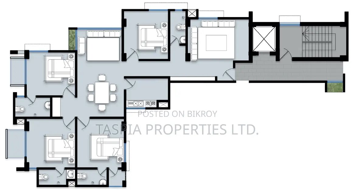 4bdrm Apartment in Taspia Properties, Shewrapara for sale