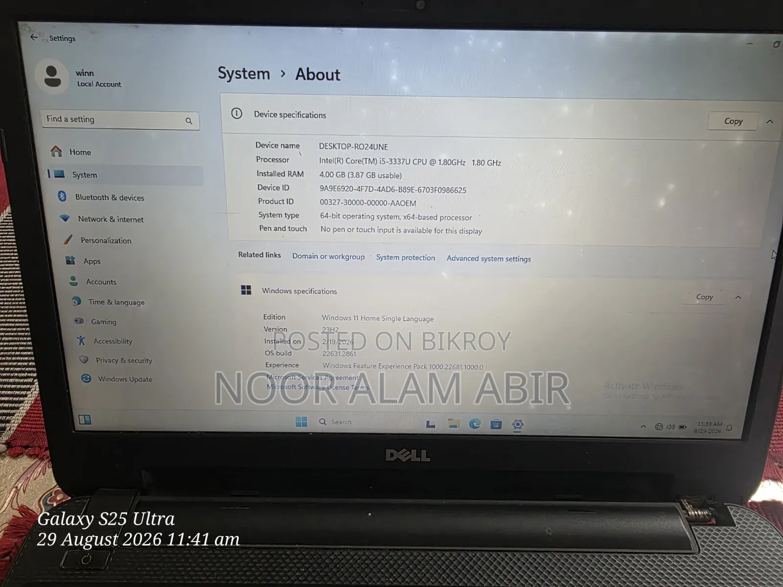Laptop Dell Inspiron 14 4GB Intel Core i5 HDD 512GB