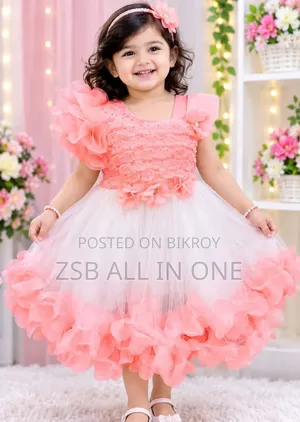 🫅Princess Party Dress🫅 জিরো থেকে বড় বাচ্চাদের পর্যন্ত সাইজ আছে