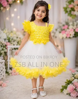🫅Princess Party Dress🫅 জিরো থেকে বড় বাচ্চাদের পর্যন্ত সাইজ আছে