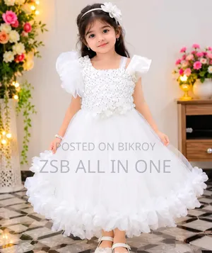 🫅Princess Party Dress🫅 জিরো থেকে বড় বাচ্চাদের পর্যন্ত সাইজ আছে