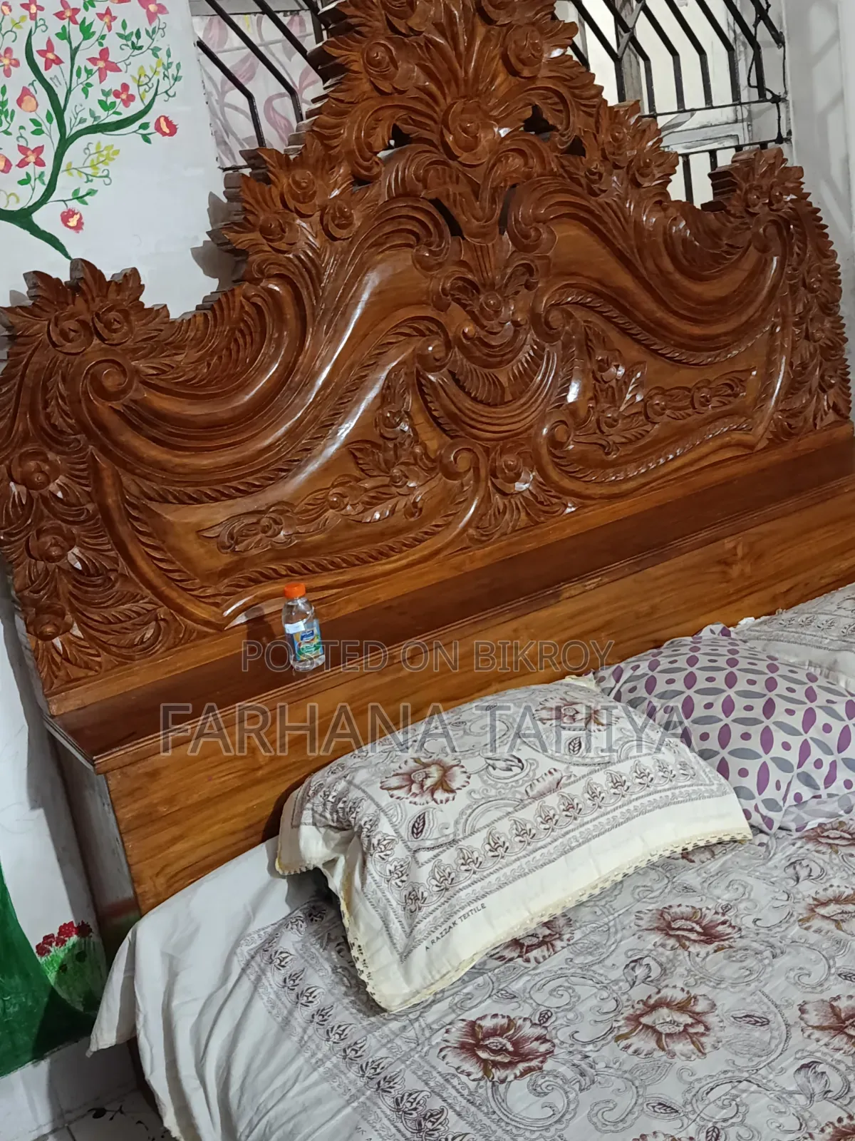 সেগুন কাঠের বক্স খাট