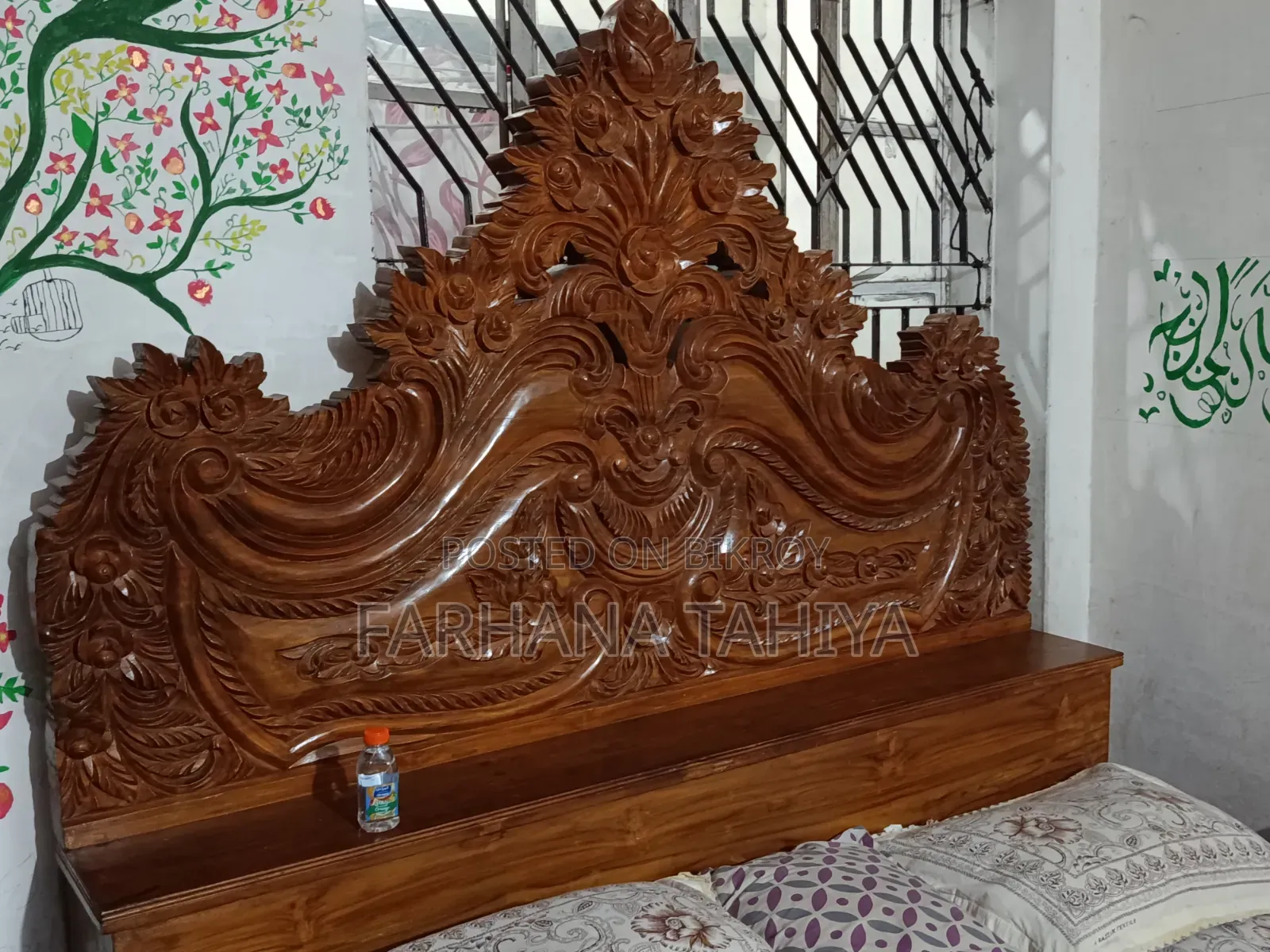 সেগুন কাঠের বক্স খাট