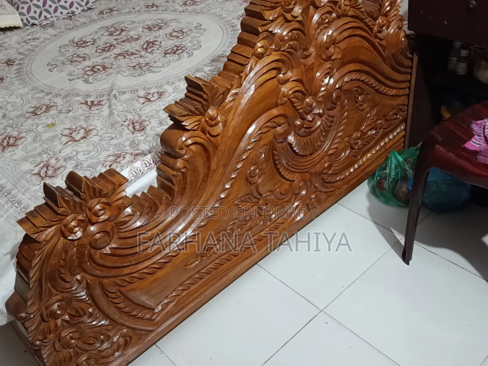 সেগুন কাঠের বক্স খাট
