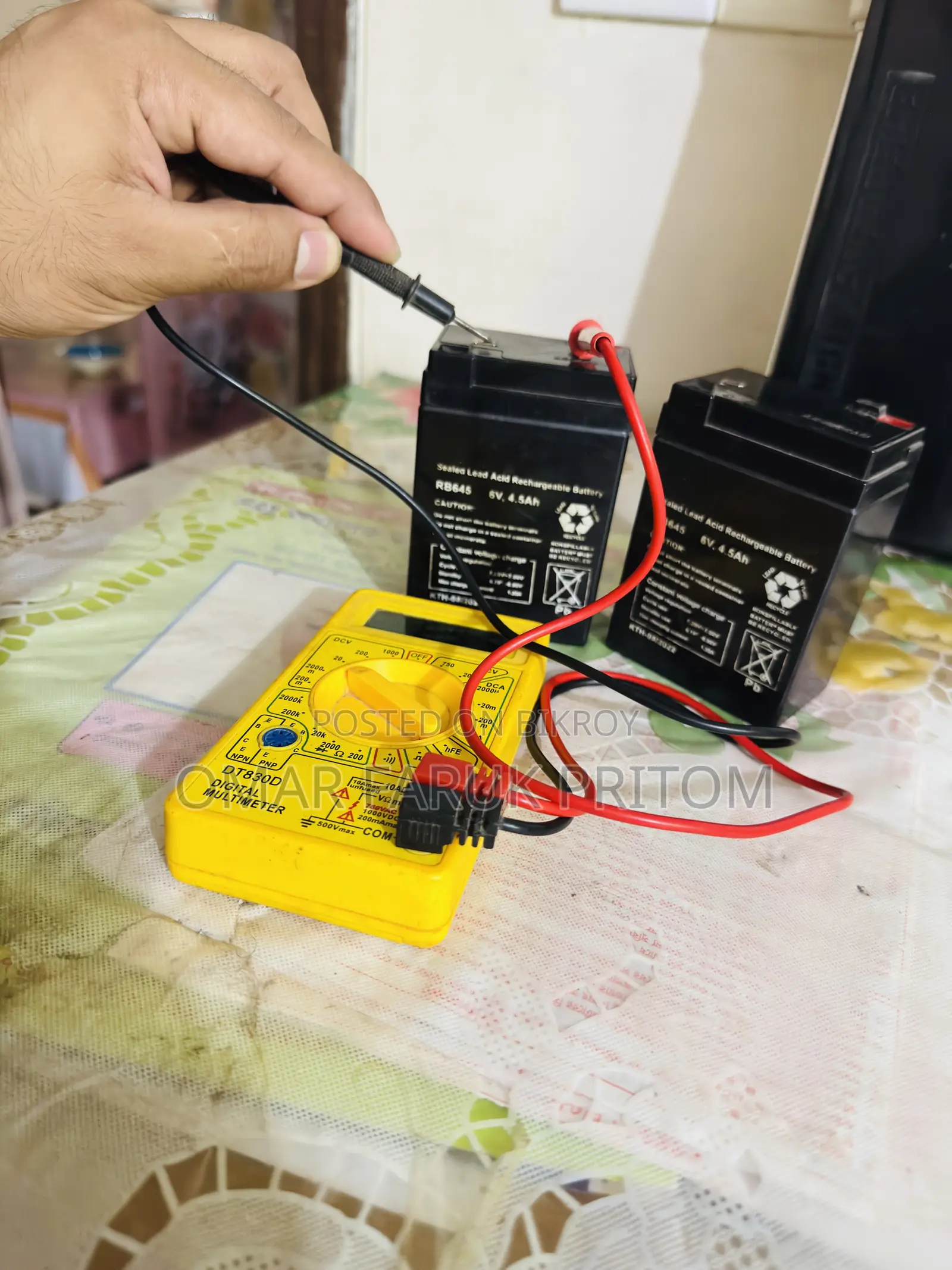 Lead Acid Rechargeable Battery-2 Pecs (6v-4.5Ah)