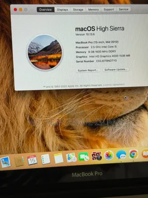 Laptop Apple MacBook 2012 8GB Intel Core i5 HDD 500GB