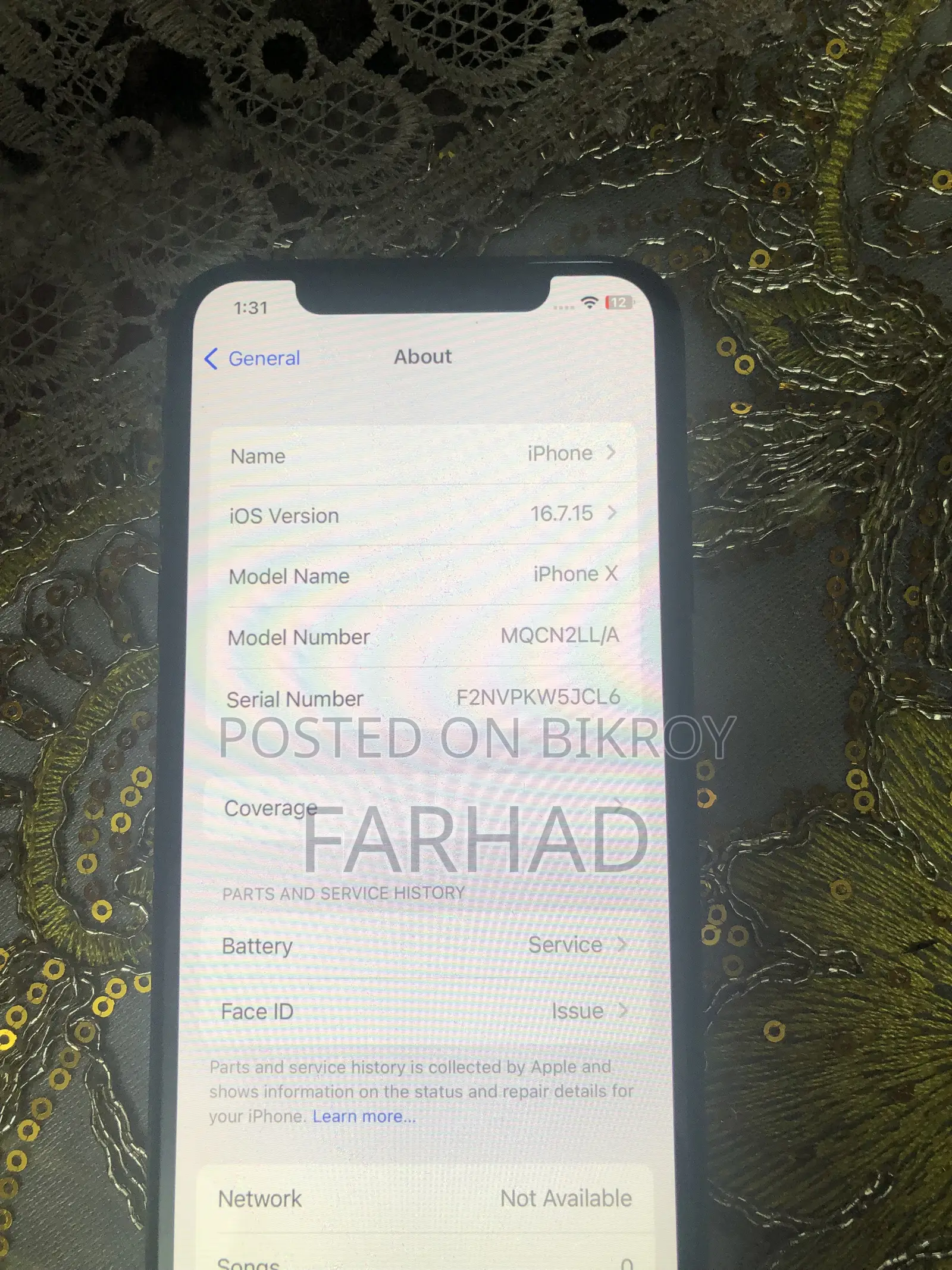 Apple iPhone X 256 GB Black