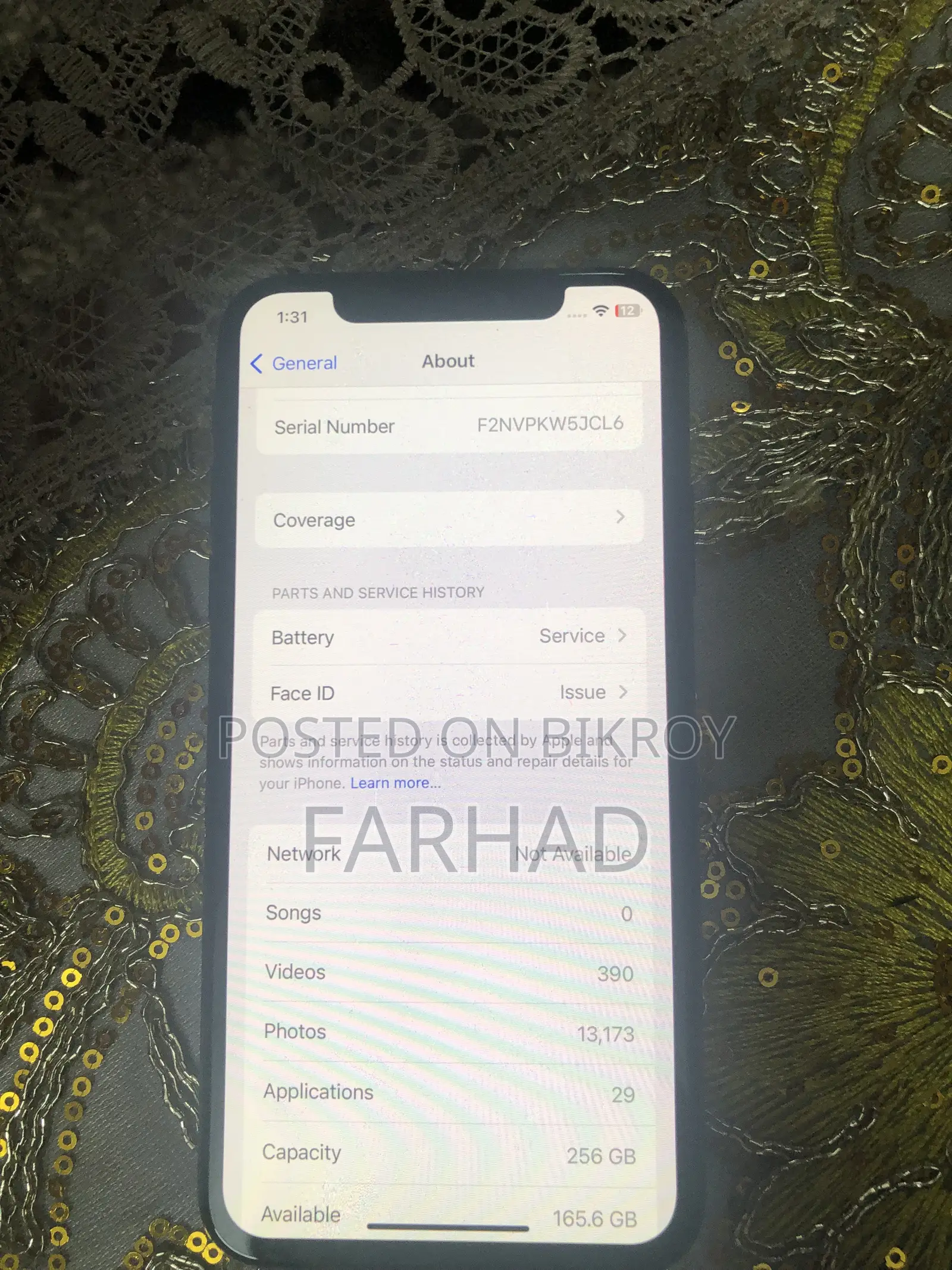 Apple iPhone X 256 GB Black
