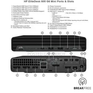 Desktop Computer HP EliteOne 800 8GB AMD Ryzen 5 SSD 256GB