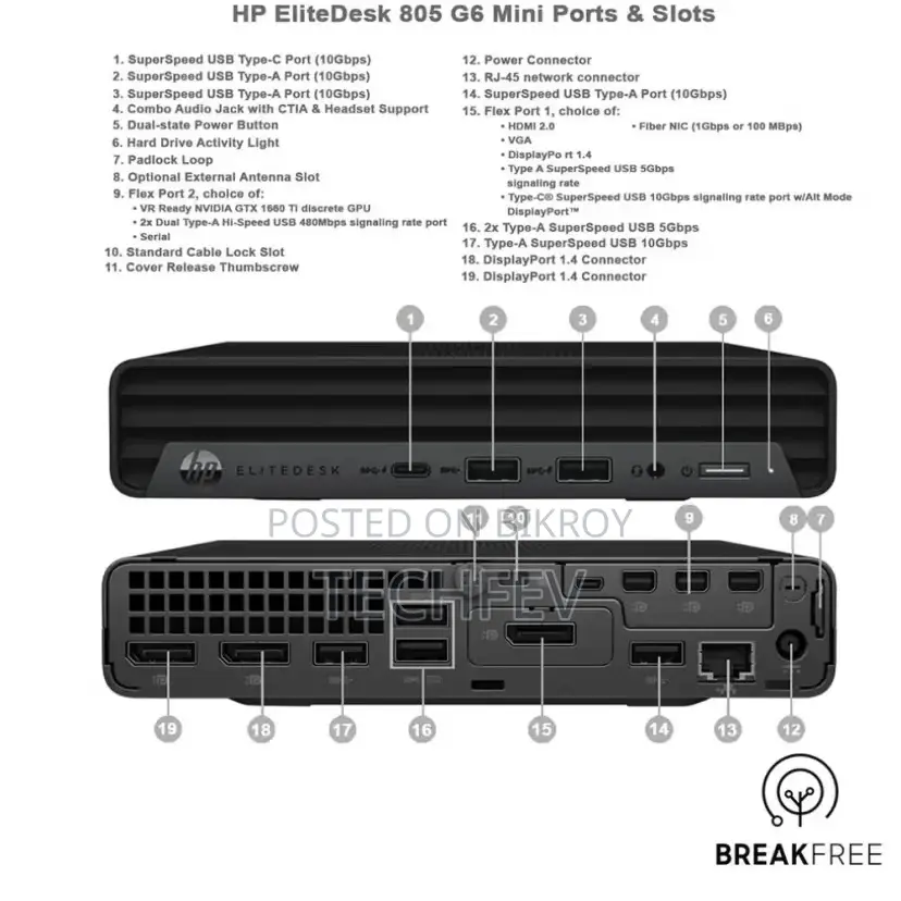 Desktop Computer HP EliteOne 800 8GB AMD Ryzen 5 SSD 256GB