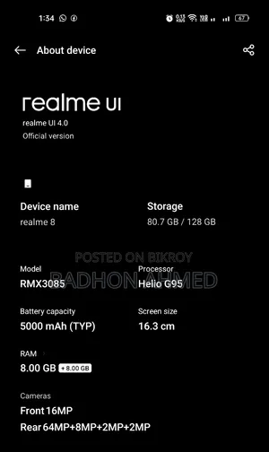 Realme 128 GB Silver