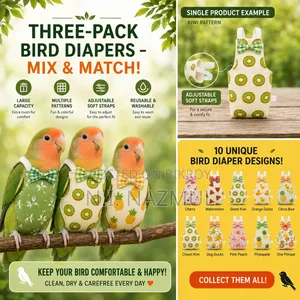 Stylish & Comfortable Bird Diapers for Lovebirds