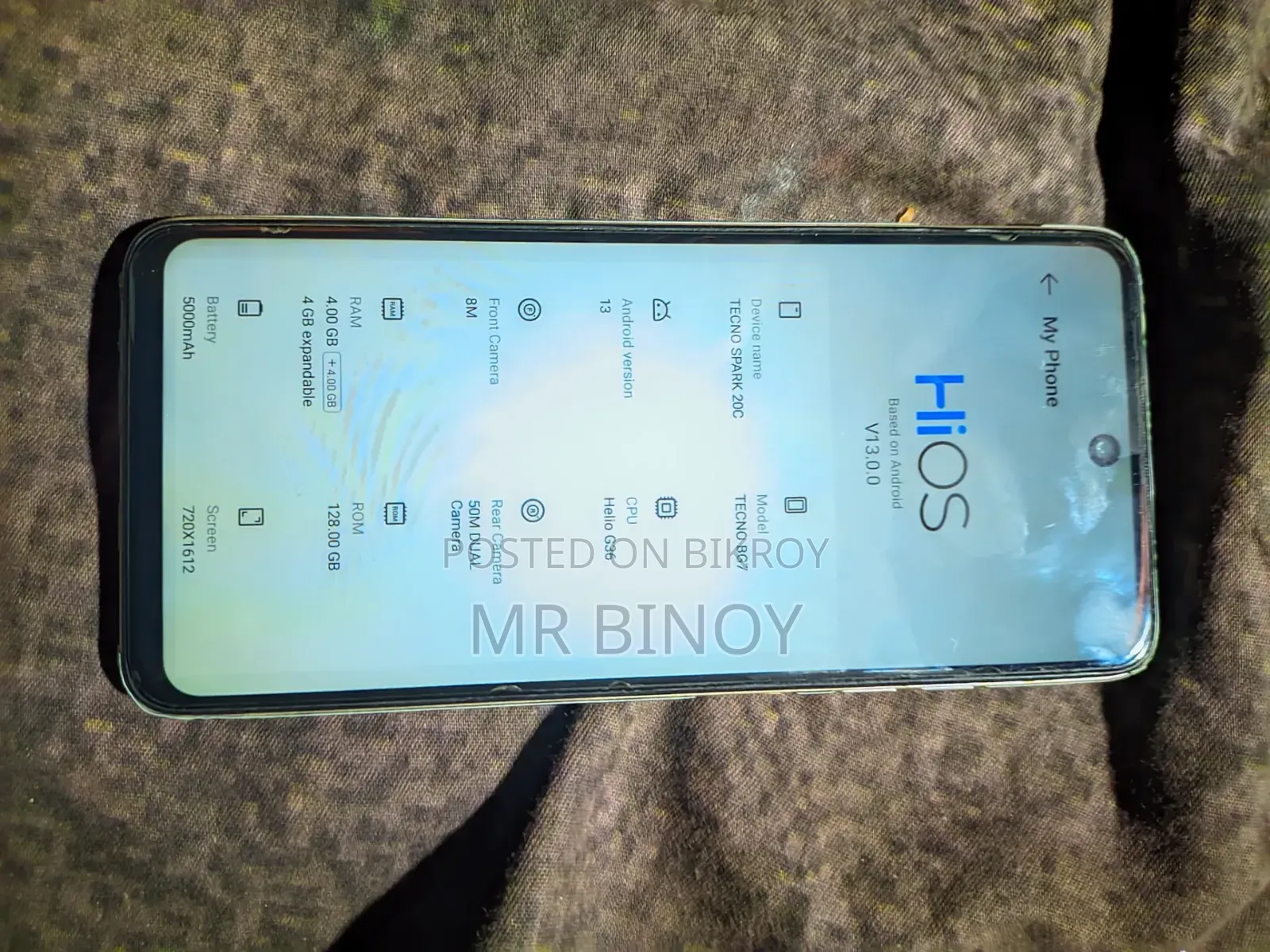 Tecno Spark 20C 128 GB Yellow