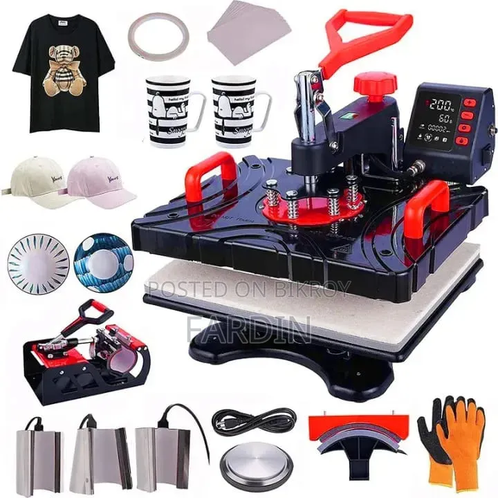 Mug, T-Shirt, Plate Print Machine / 5 in 1 Heat Press Machine