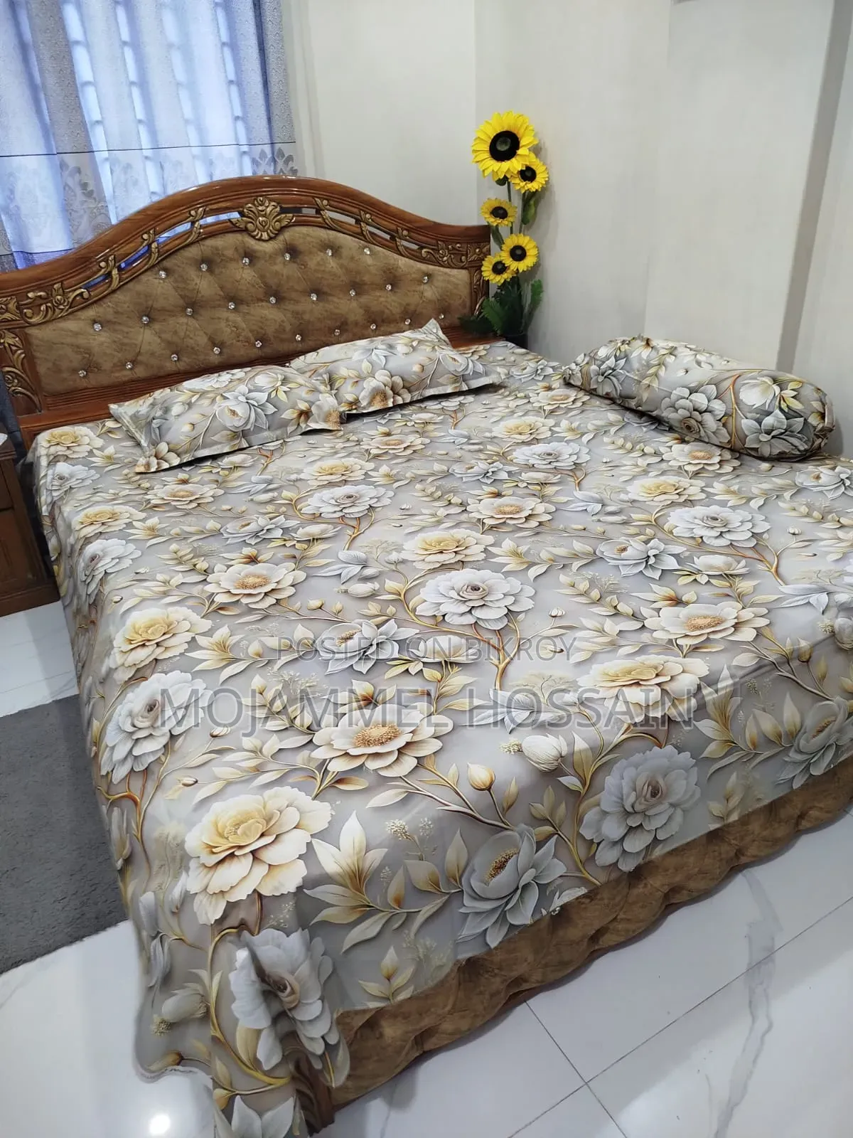 Super Highy Quality Bedsheet Set With 4 Pics Set