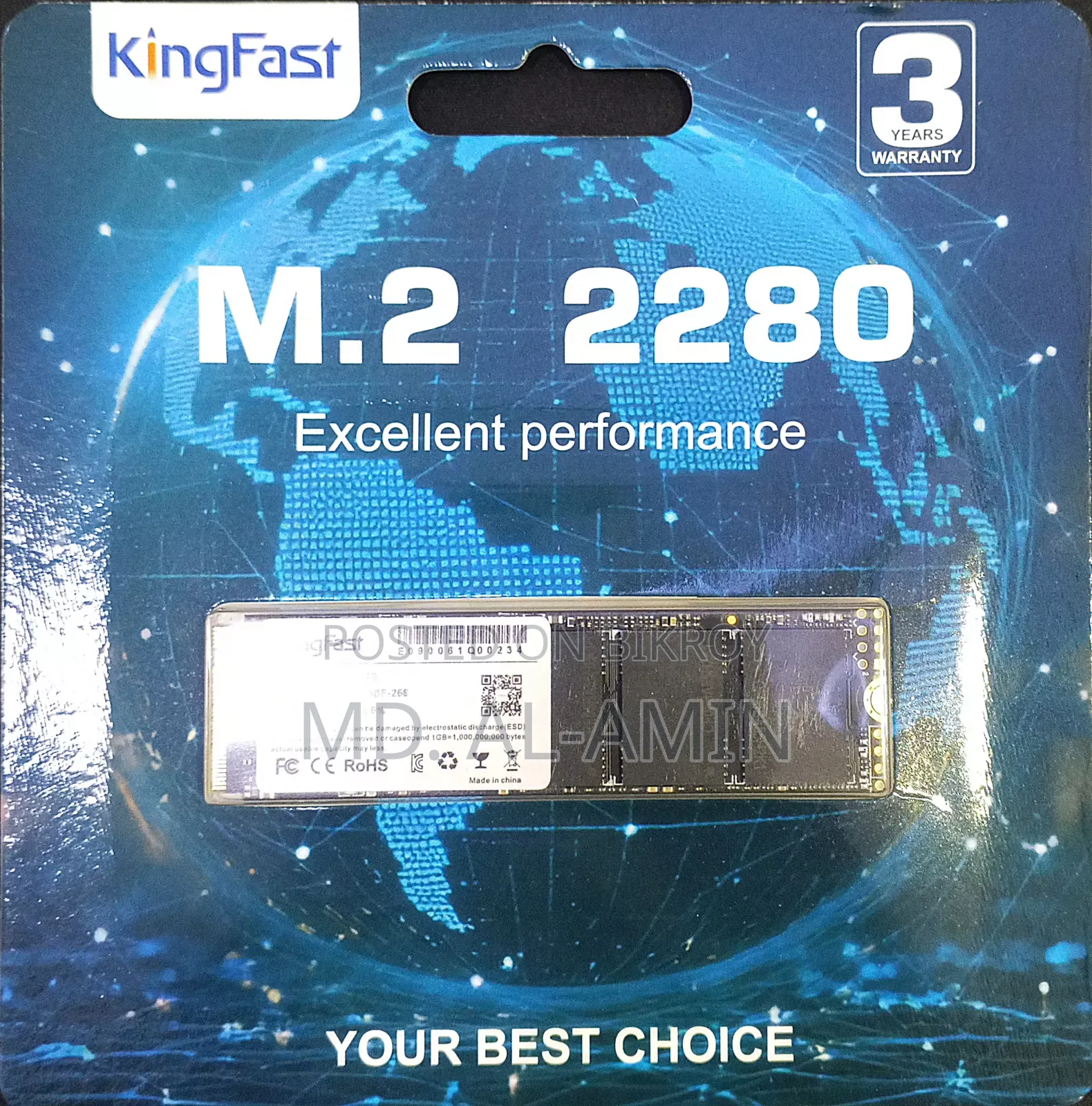 Kingfast 256gb M.2 Nvme SSD