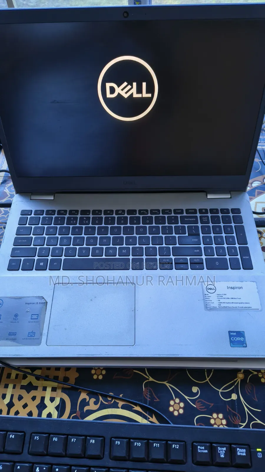 Laptop Dell Inspiron 15 8GB Intel Core i3 SSD 128GB
