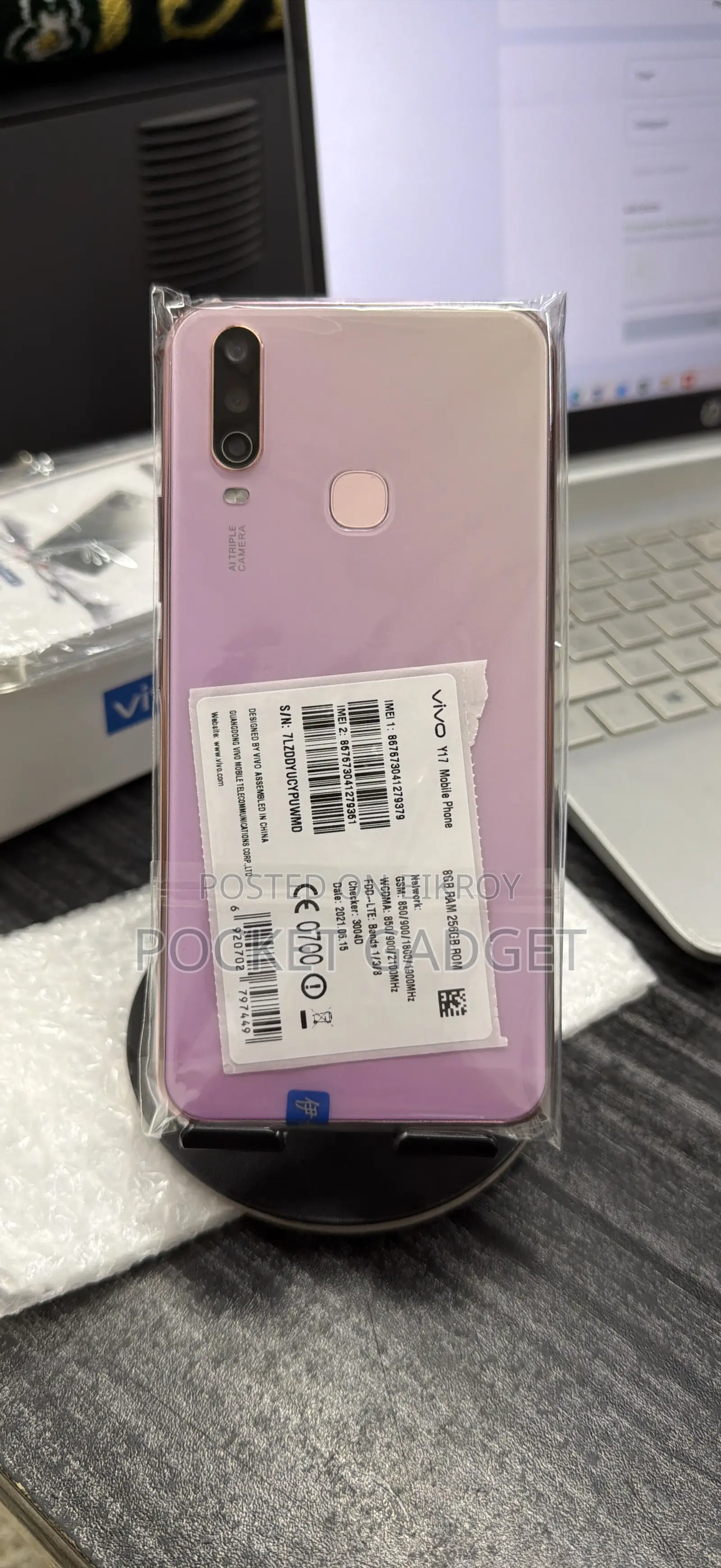 Vivo Y17 256 GB Pink